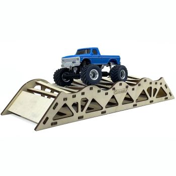 JIABAILE 3601 3602 1/36 Mini Coche RC Crawler Escena Combo 4-Pieza Curso de Obstáculos de Madera Cortada por Láser para