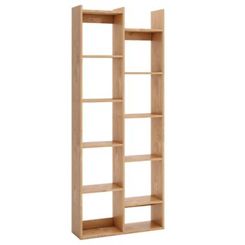 Costway Estantería de 12 Niveles Antivuelco rganizador Moderno para Libros para Oficina en Casa 65 x 20 x 162 cm