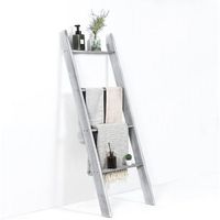 escalera para toallas toalleros de bano de 4 niveles toallero costway 137 x 50 x 8 cm gris