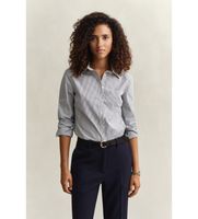 gant para mujer 4300487 camisa slim fit popelina a rayas marino 38 casual algodon clasico manga larga