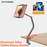 soporte para tableta artpowers soporte para monitor portatil soporte para telefono portatil soporte giratorio ajustable para tableta con clip