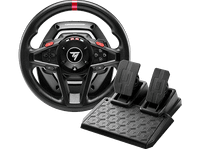 volante - thrustmaster t128 con pedales t2pm playstation 5ps4pc sistema hybrid drive force feedback negro