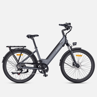 bicicleta electrica urbana engwe p275 se motor de 250 w sensor de par inteligente autonomia de 100 km gris