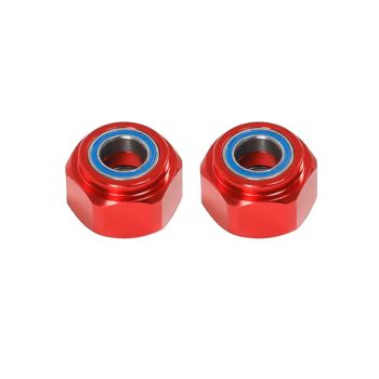 2PCS Piezas de Actualización Accesorios Conector Hexagonal de Rodamiento de Rueda Frontal de Aleación de Aluminio de 12