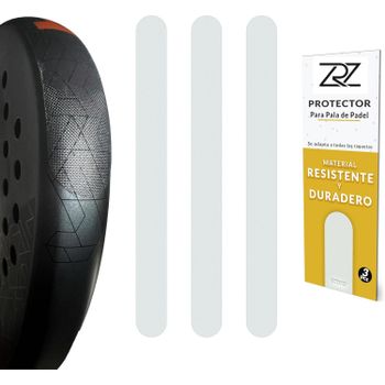 ZRZ Protector de Pala de Padel Transparente - Cinta de Padel - Acabado Rugoso - Mayor Proteccion 35x370mm