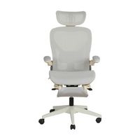 silla de oficina ergonomica plegable gris respaldo de malla y soporte lumbar ajustable