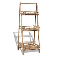 estante plegable de 3 niveles para plantas bambu vidaxl