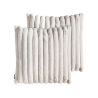 conjunto de 2 cojines decorativos tela suave 45 x 45 cm beige claro rakya