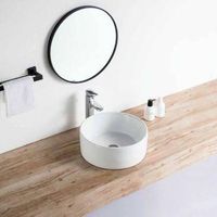 lavabo blanco brillante sobre encimera ceramico davia o405 cm o405 cm