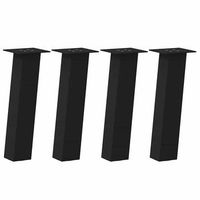 patas para mesa de centro 4 uds  patas para mesa acero negro 42 cm