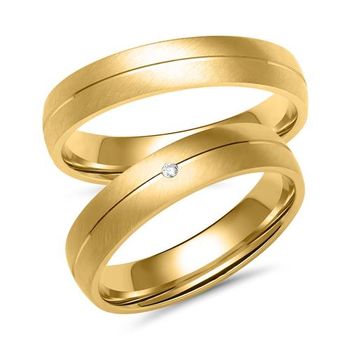 Alianzas de oro con diamante