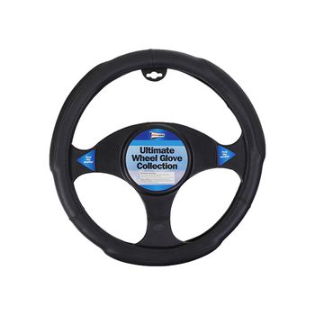 Luxury Steering wheel Cover - Black Jumbo Grip