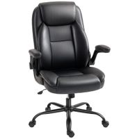 homcom silla de oficina con apoyabrazos plegables silla de oficina ergonomica altura ajustable funcion de balanceo negro
