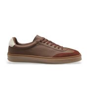 boss para hombre 50549408 zapatillas de piel by beckham marron 42 plano cordones casual