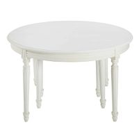 mesa de comedor redonda extensible de abedul y mdf de 120 a 280 cm