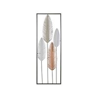 decoracion de pared pluma plata y metal dorado arte de pared estilo moderno niobium