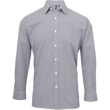 Premier Camisa manga larga Microcheck para hombre
