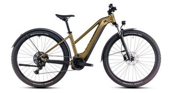 Cube reaction hybrid performance 500 trapecio allroad mtb electrica hardtail shimano cues 9s 500 wh 29   oro lima 2025