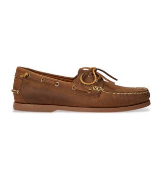 Polo Ralph Lauren para hombre. 803932219002 Mocasines de piel Merton marrón (41), Plano, Ninguno, Casual