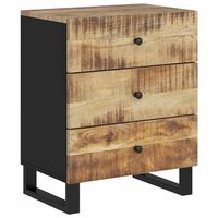 mesita de noche madera mango madera contrachapada 50x33x62 cm vidaxl