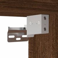conjunto de mobiliario para el bano 4 piezas madera de roble marron ingenierizada