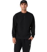 asics para hombre 2031f335 sudadera fleece relaxed negro l casual algodon