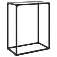 mesa consola vidrio templado transparente 60x35x75 cm vidaxl