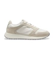 boss para hombre 50573573 zapatillas de piel vinston runner blanco 43 plano cordones casual