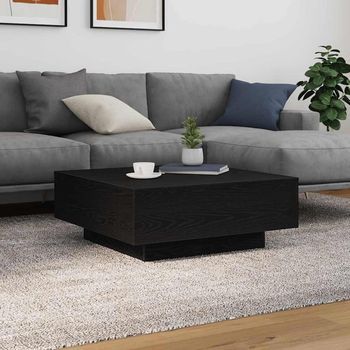 Vidaxl Roble Negro 80 X 80 X 31 Cm Madera De Ingeniería