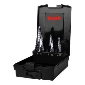 Juego De 3 Brocas Escalonadas Ultimatecut Hss Runatec Con Flowstep® Ruko 101626pro