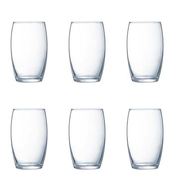 Juego de 6 vasos altos vidrio 36 cl