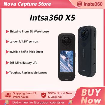 Cámara de Acción Insta360 X5 2025, Nueva, 8K 30fps, Lentes Intercambiables, Chip IA, Rendimiento Superior en Condiciones de Baja Luz, Larga Duración de Batería, Insta X5