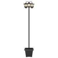 farola de 3 brazos negro 32 x 32 x 188 cm aluminio y abs vidaxl