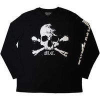 motley crue camiseta manga larga orbit skull para mujer