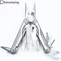 daicamping dl7 herramienta multiusos para exteriores con mango de aleacion de titanio pinza cuchillo plegable tijeras alicates edc