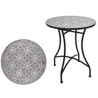 mesa de jardin redonda mosaico ceramico berliner o60x71cm