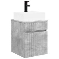 vanidad con lavabo de pared gris hormigon 39 x 41 x 625 cm vidaxl