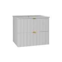 mueble lavabo individual encastrado paneles de melamina y mdf blanco