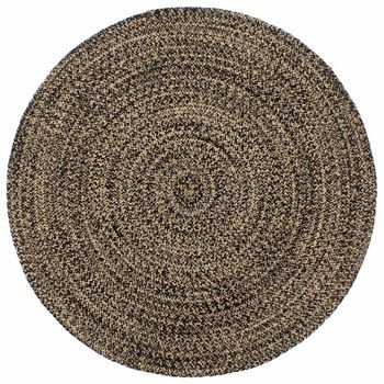 Alfombra Hecha A Mano De Yute Marrón Y Negro 180 Cm Vidaxl