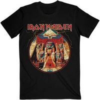 iron maiden camiseta manga larga powerslave lightning circle para mujer