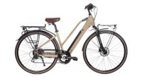 bicicleta electrica urbana bicyklet camille shimano acera altus 8s 504 wh 700 mm beige marfil
