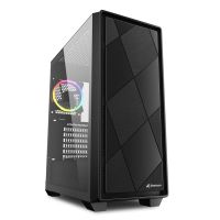 sharkoon vs8 rgb midi tower cristal templado usb-c 32 negra