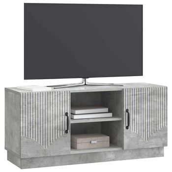 Mueble De Tv | Mueble De Salón | Gabinete De Tv Gris Hormigón 102 X 34,5 X 47 Cm