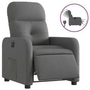 Sillón De Salón | Silla | Sillón Reclinable Eléctrico De Tela Gris Oscuro