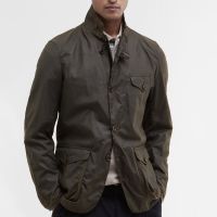 barbour heritage beacon waxed cotton sports jacket - s