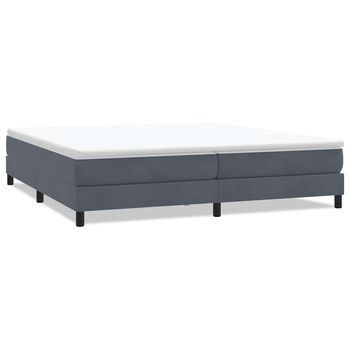 Cama Box Spring Sin Colchón Gris Oscuro Terciopelo 200x210 Cm Vidaxl