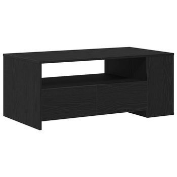 Mesa De Café | Mesa De Centro Con Cajón Roble Negro 102 X 55 X 43,5 Cm