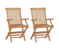 sillas de jardin plegables 2 unidades madera maciza de teca