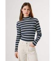 pepe jeans para mujer pl5000040 camiseta belen marino xs casual algodon manga larga