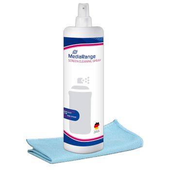 MediaRange MR721 - Líquido limpiador + toalla de microfibra, bote de 250 ml